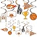 Levfla Basketball Party Decorations Basketball Hanging Swirl Decorations for Sports Birthday Decor Basketball Game Sports Theme Birthday Party Supplies - Image 4