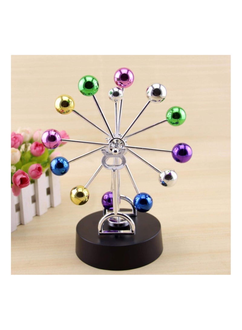 SOLARAE Perpetual Motion Desk Ornament, Battery Powered Revolving Ball Device Electronic Desk Toy Desk Wiggle Toy Motion Desk Gadget Electronic Wiggle Gadget Kinetic Swinging Device for Desk Decorations - Image 4
