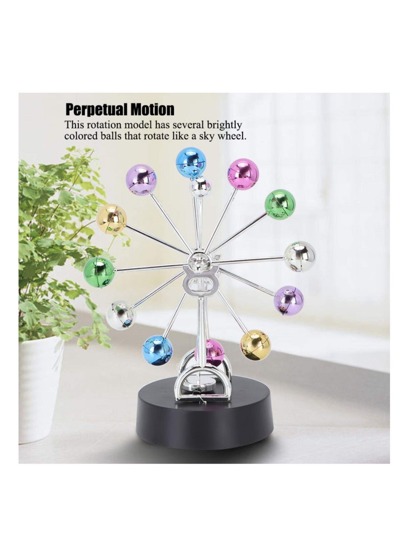 SOLARAE Perpetual Motion Desk Ornament, Battery Powered Revolving Ball Device Electronic Desk Toy Desk Wiggle Toy Motion Desk Gadget Electronic Wiggle Gadget Kinetic Swinging Device for Desk Decorations - Image 2