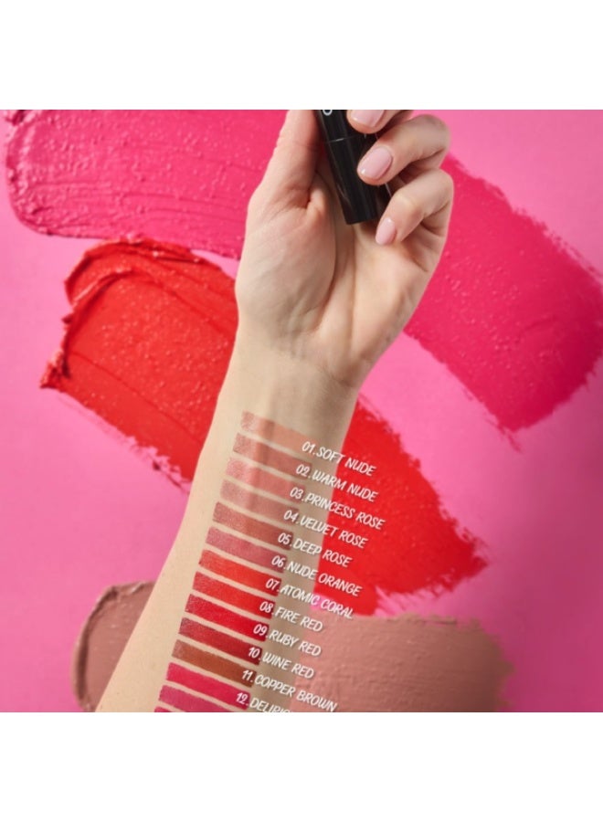 DEBBY LIPSTICK - with vitamin C - E 12 DELIRIOUS FUCHSIA - Image 3