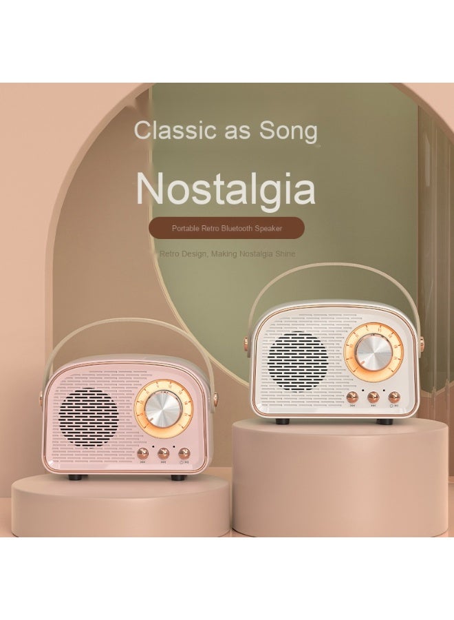NIBEMINENT Retro Bluetooth Speaker Mini Portable Portable Small Subwoofer High Volume With Hand Gift Radio  - Image 2