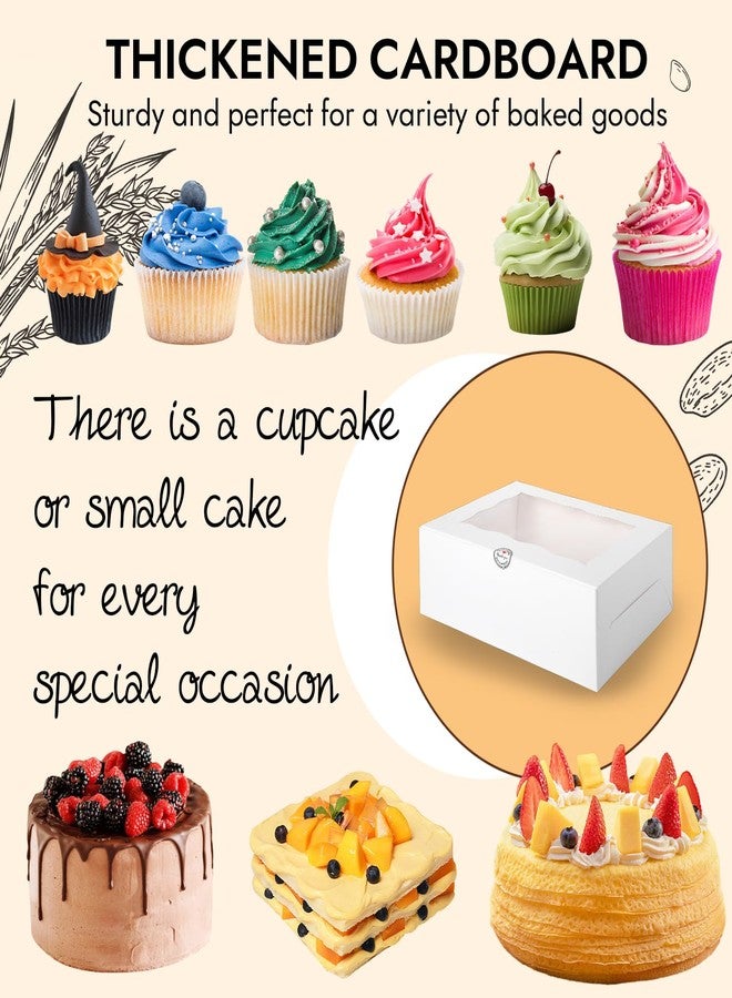 JCD 8 pack 1+8 Paper Cupcake box,with Lid and 8 Cupcakes Plus 15 Free Baking Recipes - Cake And Cupcake Boxes - Bento Cake Box - Cake Cupcake Combo Box (8Pcs Cake and 8 Cupcakes Boxes) - Image 5