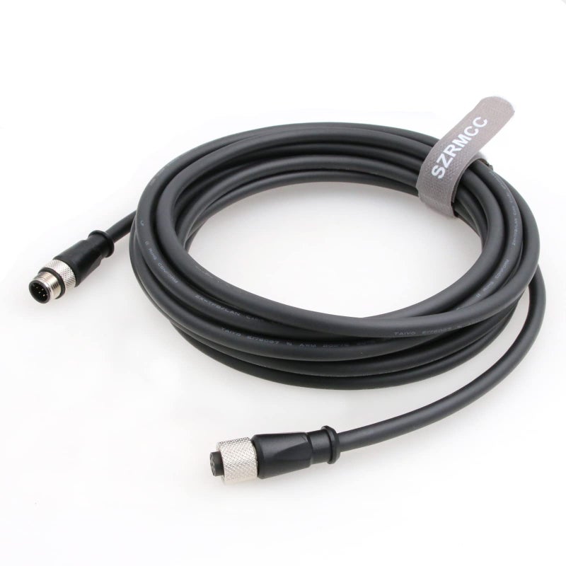SZRMCC M12 A Code 8 Pin Male to Female Connector Sensor Cable High Flex Waterproof Actuator Cable for Cognex in-Sight Vision System Industrial Camera Automation Device Network (3m) - Image 2