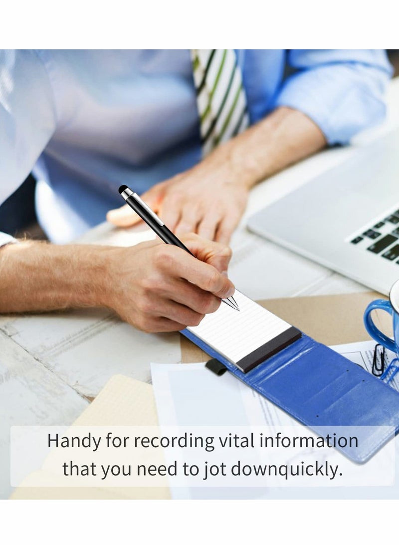 Compact Pocket Notepad Set, 14 x 9 CM Notepad Holder with Metal Pen, 50 Lined s - Image 3