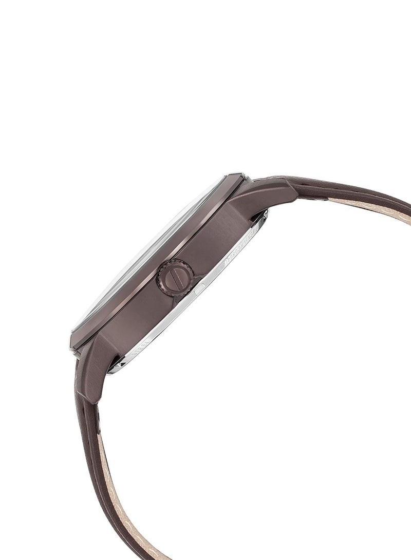 Kenneth Cole Brown Leather Analog Quartz watch KC50560003