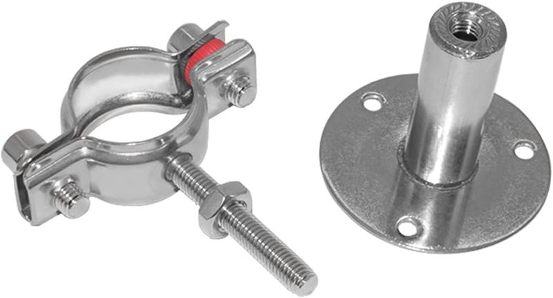 beduan 1 Inch Stainless Steel Pipe Support Wall Ceiling Mount Pipe Strap Clamp Adjustable Pipe Bracket Holder for PVC Metal Water Pipe Tube Fitting (Range 25-27mm) - Image 5