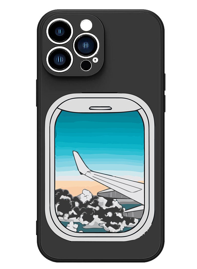 Theodor Protective Slim Fit Case Liquid Silicone Cover with Full Body Protection Anti-Scratch Shockproof Case For iPhone 12 Pro Max Black  - Window-01 - Image 1