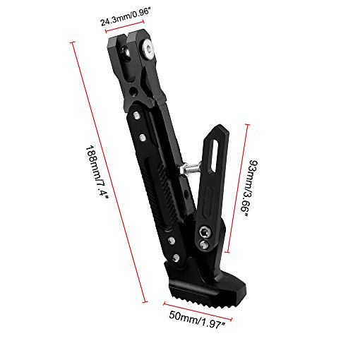 CYSKY Motorcycle Kickstand Adjustable Tripod Holder Universal Aluminum Motor Scooter Modified Foot Side Stand Motorcycle Accessories - Image 2
