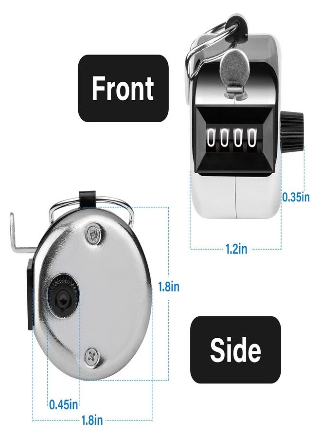 URBAN BOX Metal Hand Tally Counter 4-Digit Lap Counter Clicker, Manual Mechanical Handheld Pitch Click Counter with Finger Ring for School Golf & Knitting Row Croche (Pack of 1) - Image 5