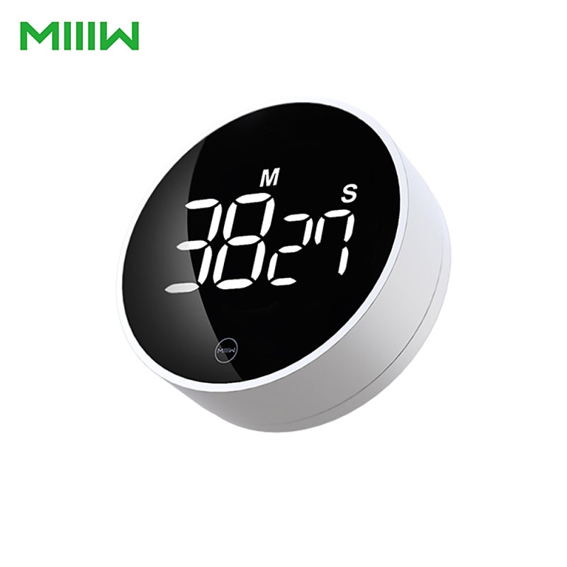 MIIIW Magnetic Timer: Black ABS Material, LED Big Digital Display - 3 Gears For Volume Adjusting, Rotation Timing For Home Kitchen - Image 2