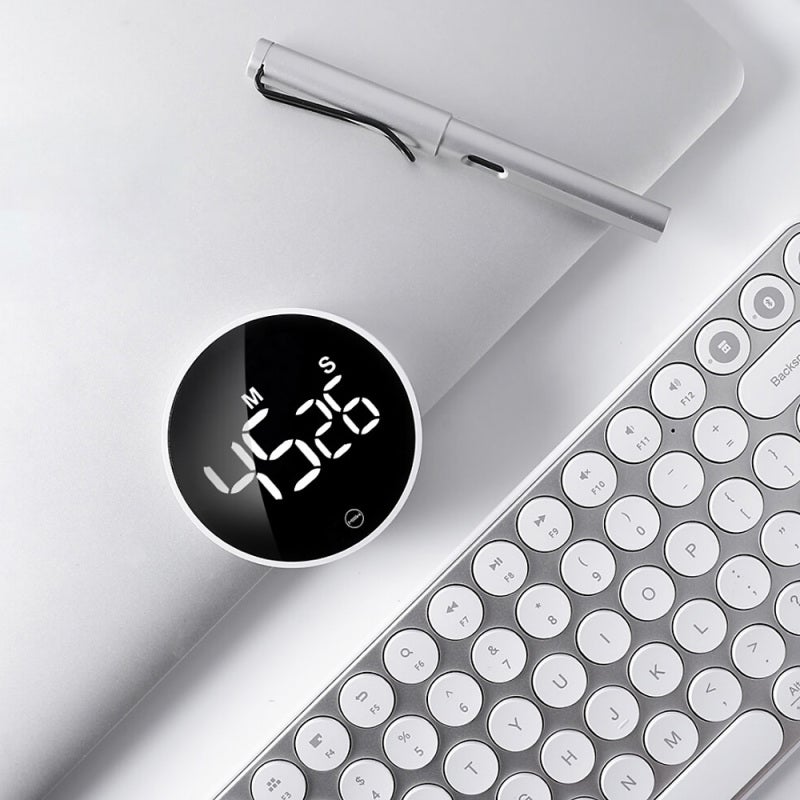 MIIIW Magnetic Timer: Black ABS Material, LED Big Digital Display - 3 Gears For Volume Adjusting, Rotation Timing For Home Kitchen - Image 4