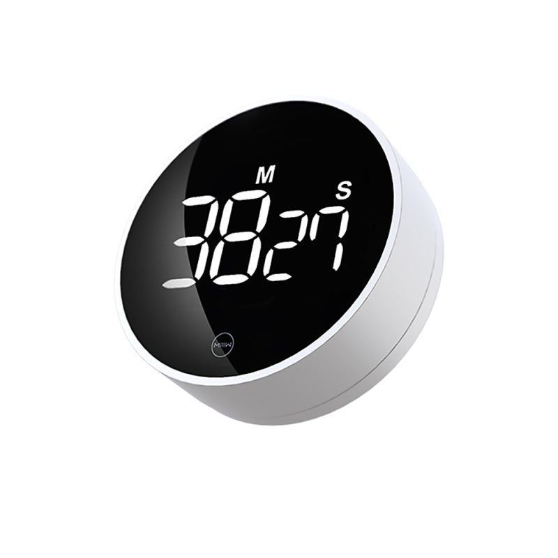 MIIIW Magnetic Timer: Black ABS Material, LED Big Digital Display - 3 Gears For Volume Adjusting, Rotation Timing For Home Kitchen - Image 1