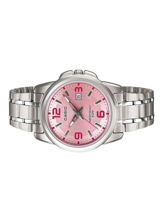 CASIO Women's Women's Analog Display Watch With Silver Stainless Steel Strap - LTP-1314D-5AVDF