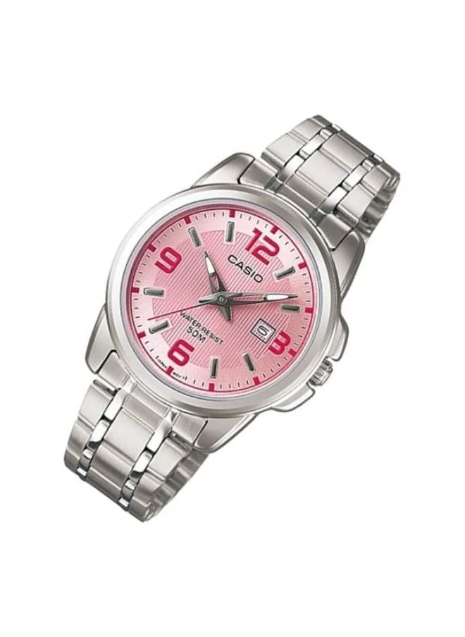 CASIO Women's Analog Display Watch With Silver Stainless Steel Strap - LTP-1314D-5AVDF