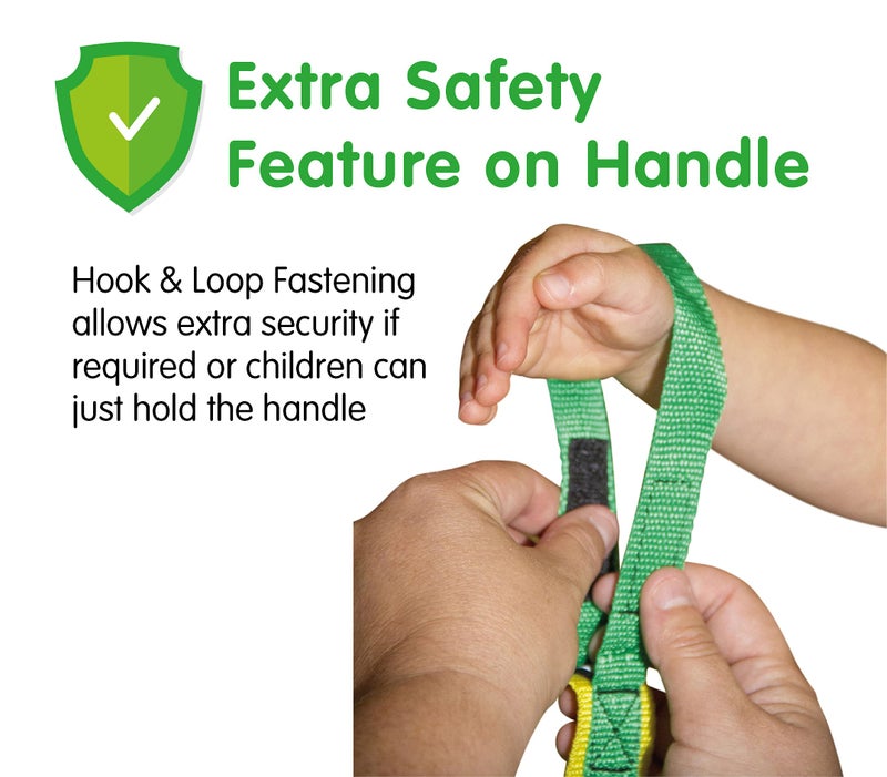 walkodile Childrens Walking Rope (4 child) - Premium Quality, Teacher Designed, Extra Safety Feature on Handles. Hi Viz Detail for Best Visibility. Includes Free Learning Games for Walks Guide - Image 2