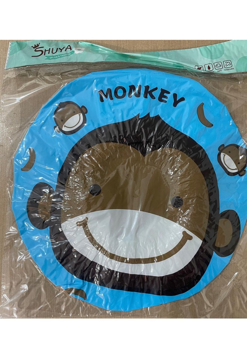 Waterproof Flexible Reusable Shower Hair Bonnet for Hair Protection Multicolor - Image 1