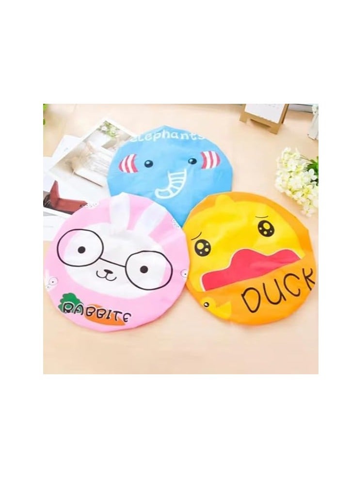 Waterproof Flexible Reusable Shower Hair Bonnet for Hair Protection Multicolor - Image 5