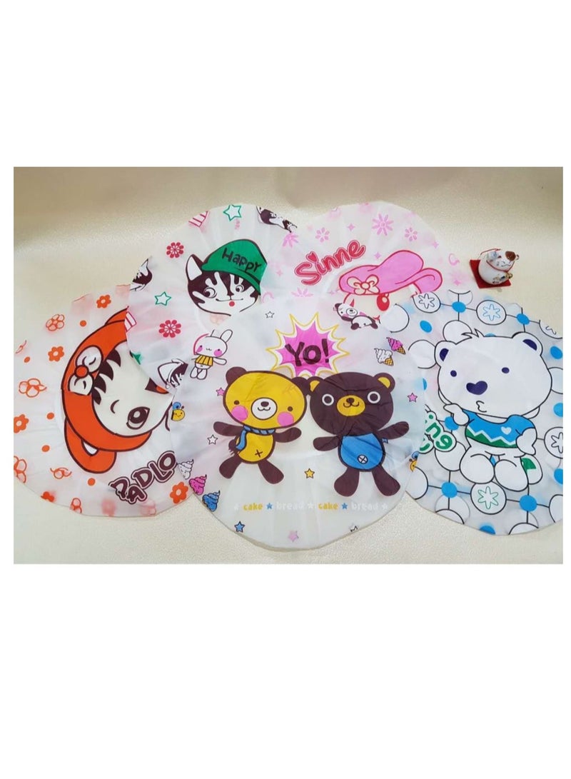 Waterproof Flexible Reusable Shower Hair Bonnet for Hair Protection Multicolor - Image 3