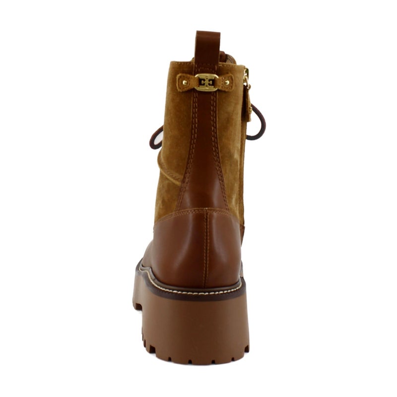 Sam Edelman Women's Elliot Combat Boot Frontier Brown/Rich Cognac 8.5 Medium - Image 4