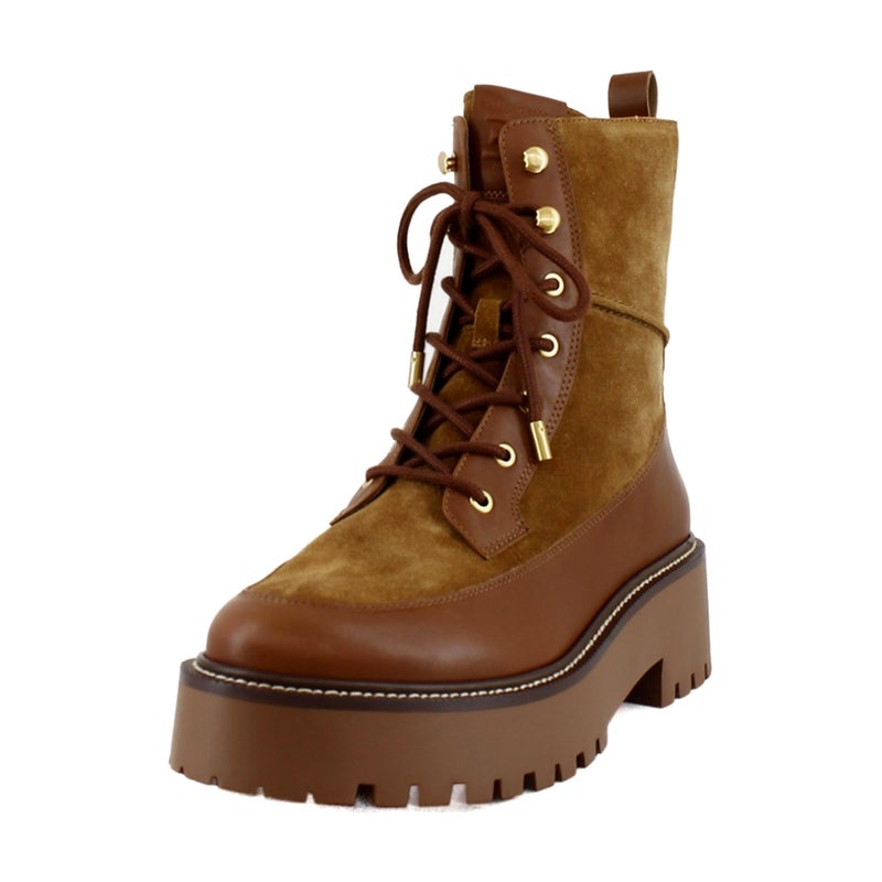 Sam Edelman Women's Elliot Combat Boot Frontier Brown/Rich Cognac 8.5 Medium - Image 1