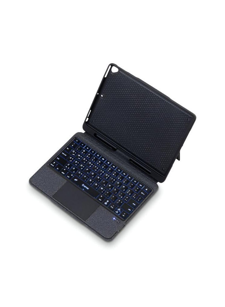 جارنيت قارنت - كیبورد لاسلكي MAGCASE BOARD كیبورد مختلف یحتوي على ماوس لاسلكیة مدمجة مع إضاءة في لوحة المفاتیح لاجهزة ايباد - اسود - Image 2