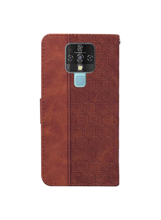 erorex Case For Tecno Camon 16 Geometric Embossed Leather Phone Case - Image 3