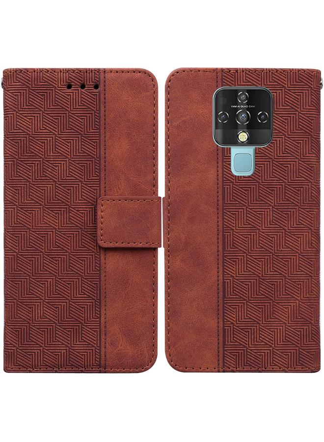 erorex Case For Tecno Camon 16 Geometric Embossed Leather Phone Case - Image 1