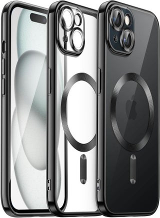 MagSafe Case Magnetic Clear Soft TPU Plating Case Wireless Charging Compatible Shockproof Camera Lens Protection For Apple iPhone 15 Plus Black - pzsku/Z3EA15E59090265B31F9DZ/45/_/1695042058/254d02df-4955-487a-b347-8caeb2eb816f