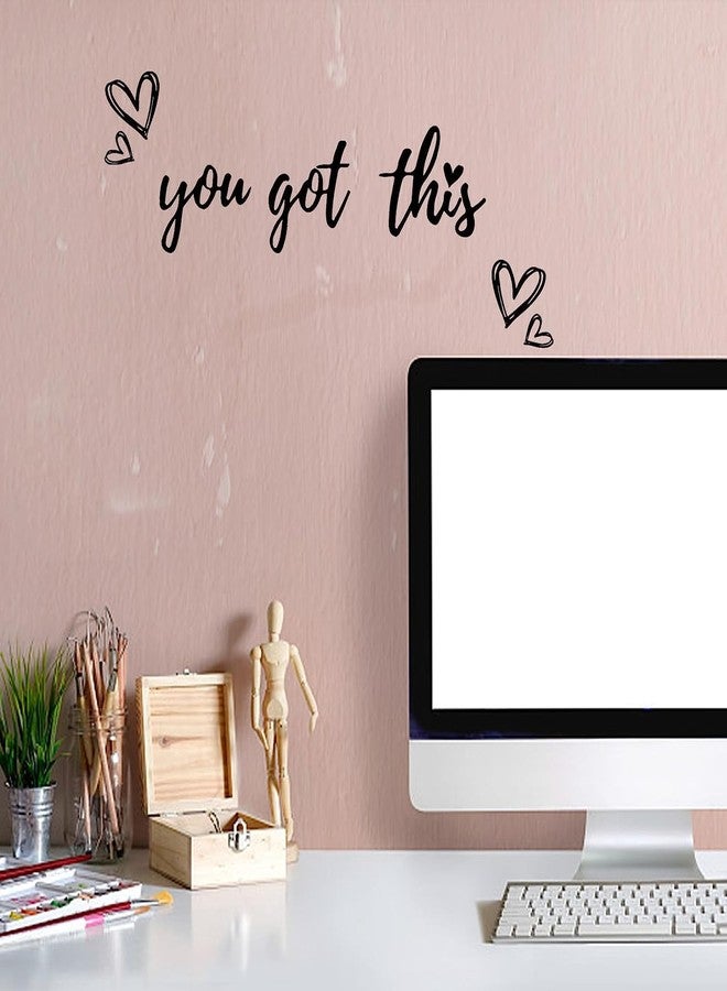 PLIGREAT You Got This Quotes Wall Stickers, Peel and Stick Wall Decals, Removable Vinyl Art Letters Walls Sticker for Bedroom Living Room Home Office Decorations Indoor Window Art Decor - Image 4