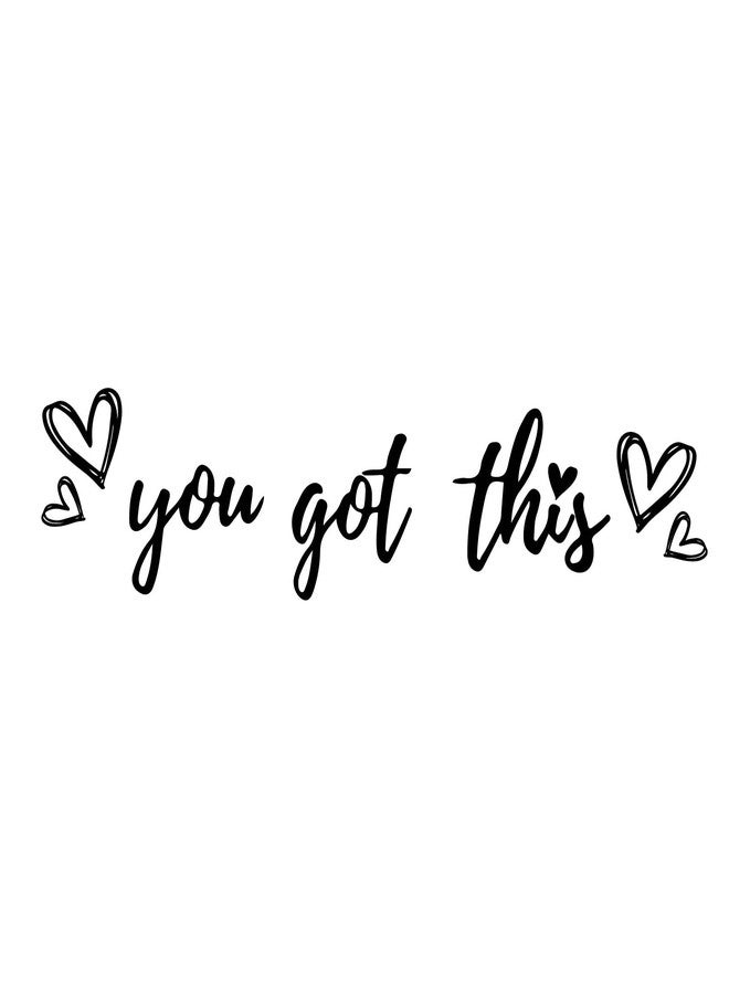 PLIGREAT You Got This Quotes Wall Stickers, Peel and Stick Wall Decals, Removable Vinyl Art Letters Walls Sticker for Bedroom Living Room Home Office Decorations Indoor Window Art Decor - Image 1