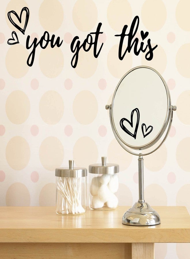 PLIGREAT You Got This Quotes Wall Stickers, Peel and Stick Wall Decals, Removable Vinyl Art Letters Walls Sticker for Bedroom Living Room Home Office Decorations Indoor Window Art Decor - Image 5