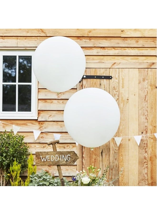 kockuu 15pcs Latex Big Balloons 24 Inch White Large Balloons Giant Heavy Duty Balloons for Wedding Baby Shower Birthday Party New Year's Day Decorations - Image 3