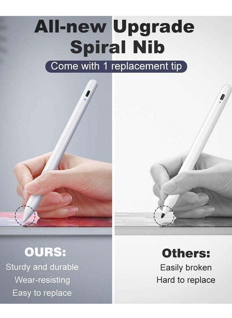 ELTRAZONE - Sensitivity Palm Rejection Stylus Pen for Apple iPad(2018 and After) 6/7/8/9th Generation/ipad Pro 11 / Pro 12.9(3rd/4th/5th)/Air 3&4&5/Mini 5&6, Precise Writing Drawing Digital iPad Pencil - Image 1
