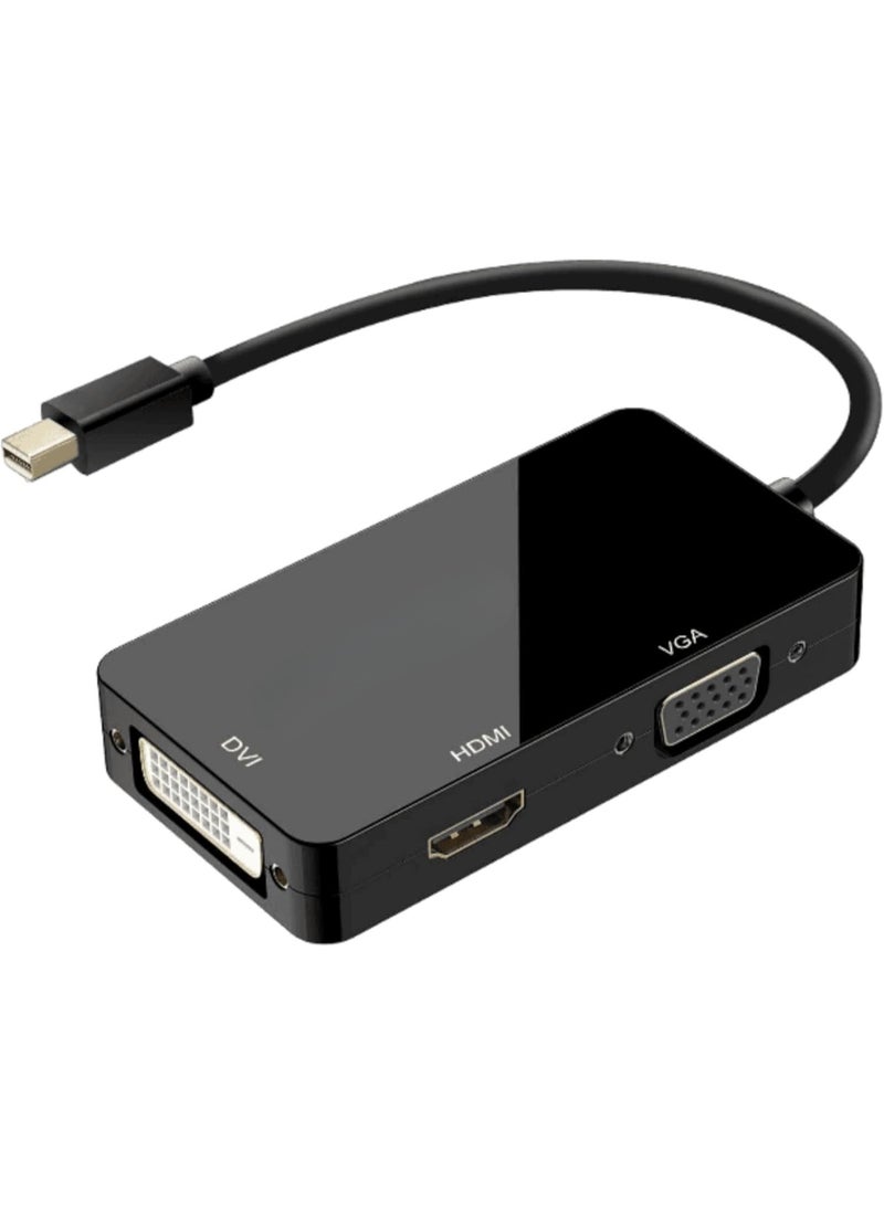 Mini DisplayPort to HDMI/DVI/VGA Adapter – 3-in-1, 4K, Thunderbolt Compatible - Image 1