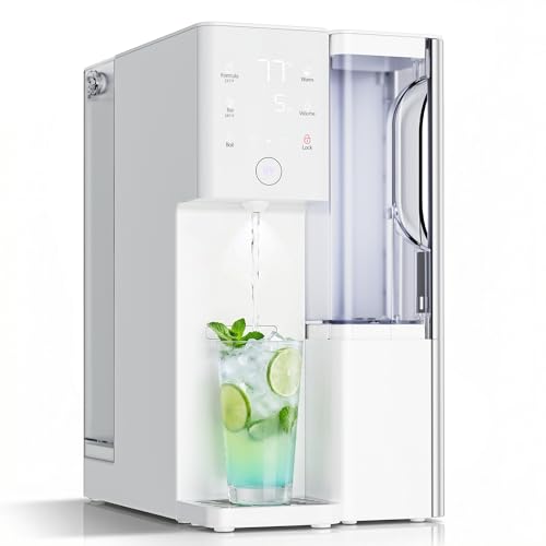 HUMHOLD Reverse Osmosis Water Filter Countertop 5 Stage RO System, Hot & Cold Water Dispenser, 4:1 Pure to Drain, TDS Display & Filter Life, No Installation Portable RO Water Purifier for Home - Image 1