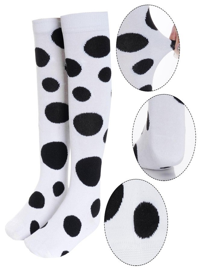Dxhycc Girls Polka Dots Knee High Socks and Fingerless Gloves Cosplay Accessories for Halloween Dress Up Party - Image 5