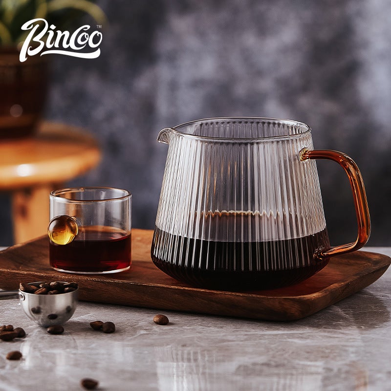 Bincoo Vertical Pattern Coffee Pot Hand Coffee Pot Coffee Filter Paper V60 Filter Cup Hand Coffee Pot Hand Coffee Suit - Image 4
