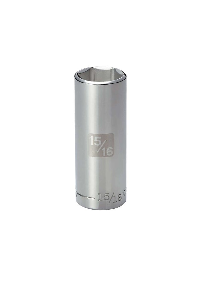 كرافتس مان سوكت عميق بـ 6 نقاط مصنوع من سبيكة الفولاذ ومقاوم للصدأ بقياس 1/2 بوصة، ومغطى بالكروم 2354686