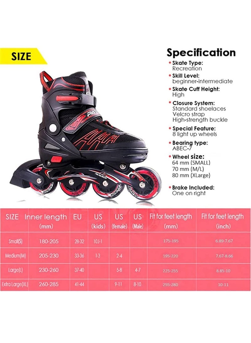 جي تي-ويل أحذية تزلج مضمنة احترافية 8 عجلات إضاءة - Image 2