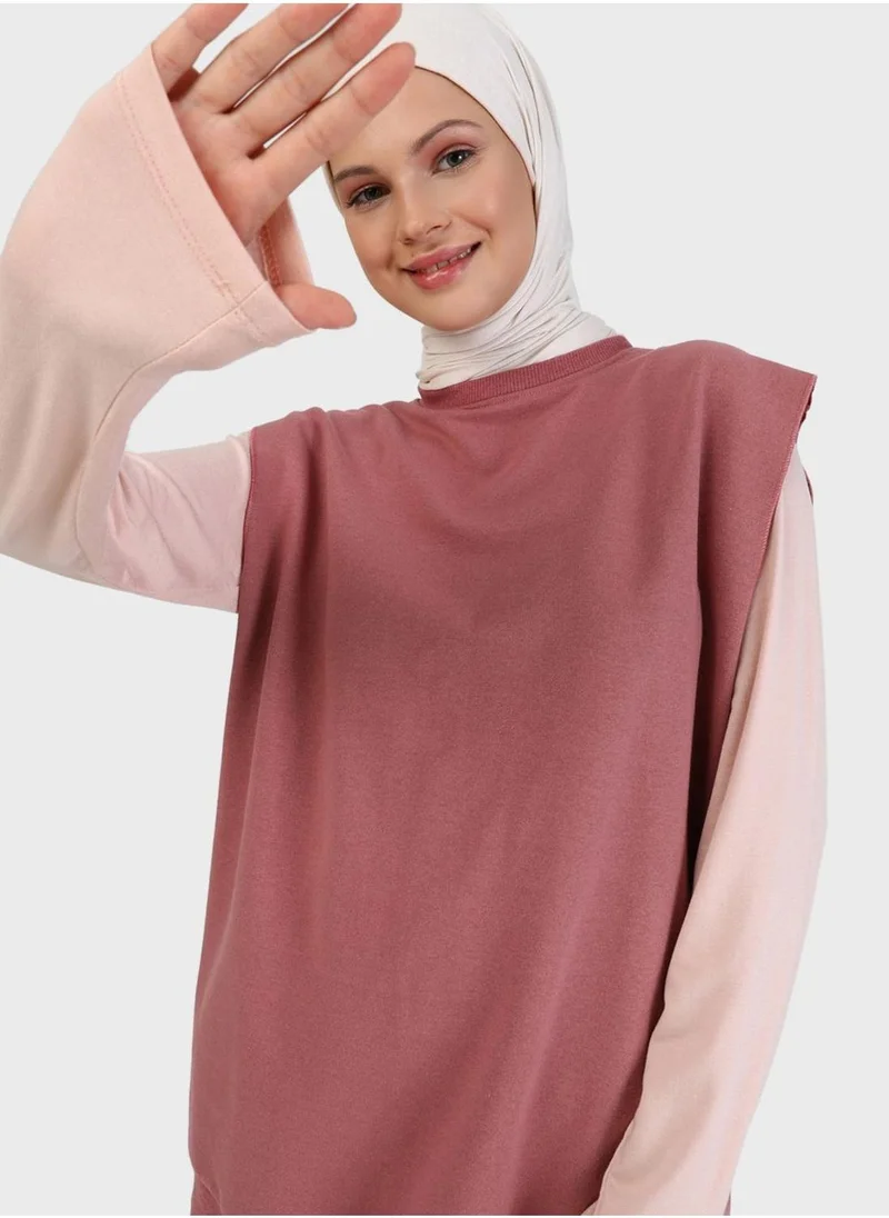 Refka by modanisa Round Neck Sweatshirt