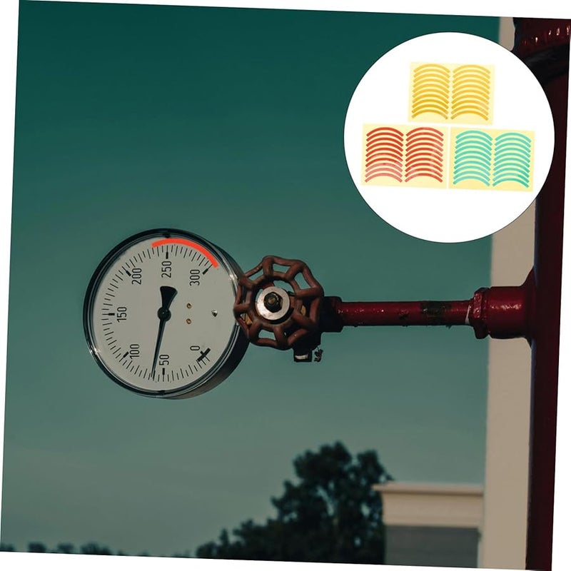 60PCS Color Coded Pressure Gauge Indicator Stickers Waterproof Adhesive Labels For Air Instrument Identification - Image 5