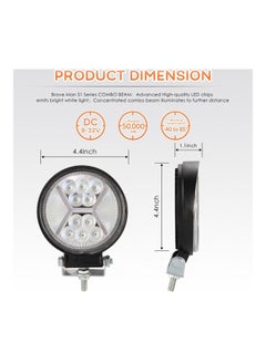 NIBEMINENT Round LED Pods Working Lights With Amber DRL Light  - Image 3