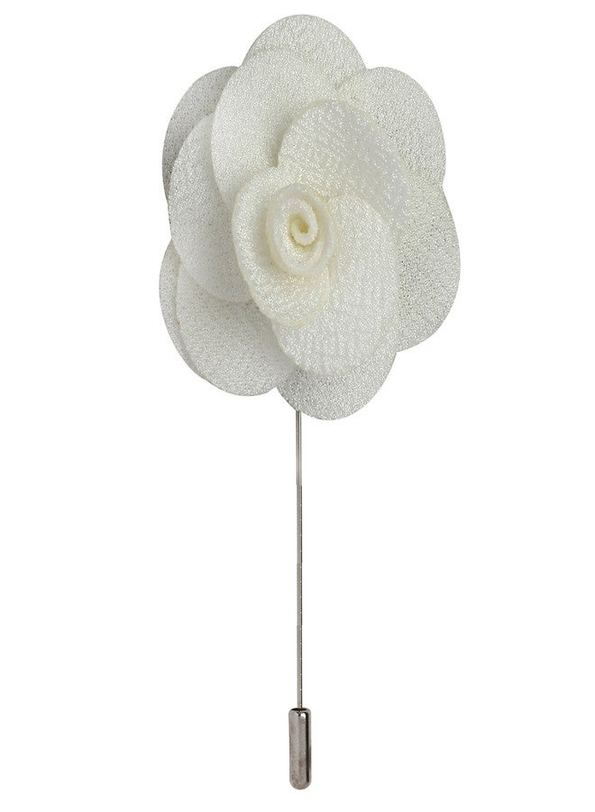 Peluche Brawny Delicacy White Brooch for Men - Image 1