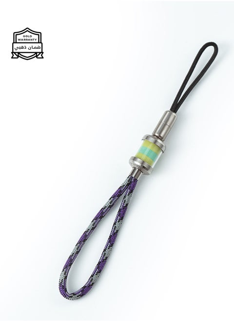 Illuminated Titanium Pendant - Light Green and Tifaty with Titanium Rope