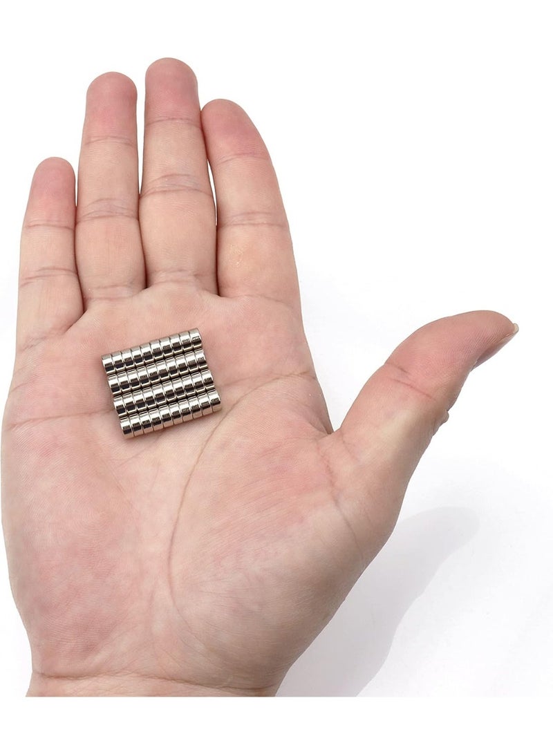 حياة كومفورت 60 قطعة مغناطيس نيوديميوم صغير، 6x2 مم مغناطيس أرضي نادر دائري صغير قوي، مغناطيس سبورة، مغناطيس ثلاجة ومكتب لا يخدش لتنظيم المنزل، الحرف اليدوية DIY، مستلزمات مدرسية، مطلي بالنيكيل الفضي - Image 3