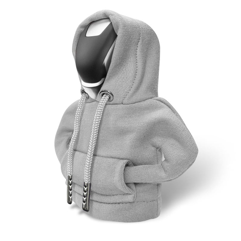 Shift Knob Hoodie Cover: Gray Cotton Protector - Universal Fit Comfort Grip for Automotive Interior Decoration & Vehicle Gear Protection - Image 1