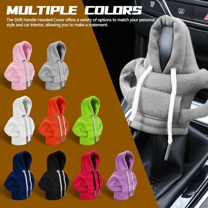 Shift Knob Hoodie Cover: Gray Cotton Protector - Universal Fit Comfort Grip for Automotive Interior Decoration & Vehicle Gear Protection - Image 4