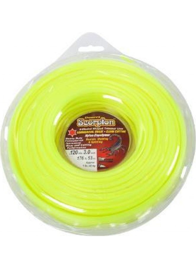 SCORPION Fishing Line 3.3mm 40 Meters Yellow 6 Corners 