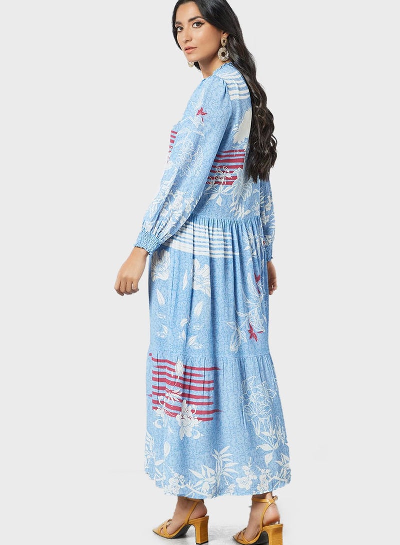 ديزرت كوف فستان بطبقات مزين بالزهور - Image 2