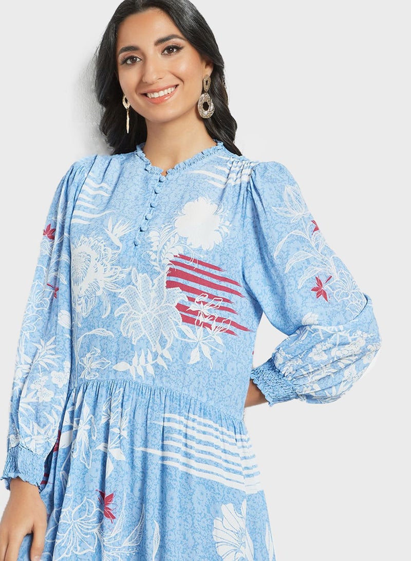 ديزرت كوف فستان بطبقات مزين بالزهور - Image 3